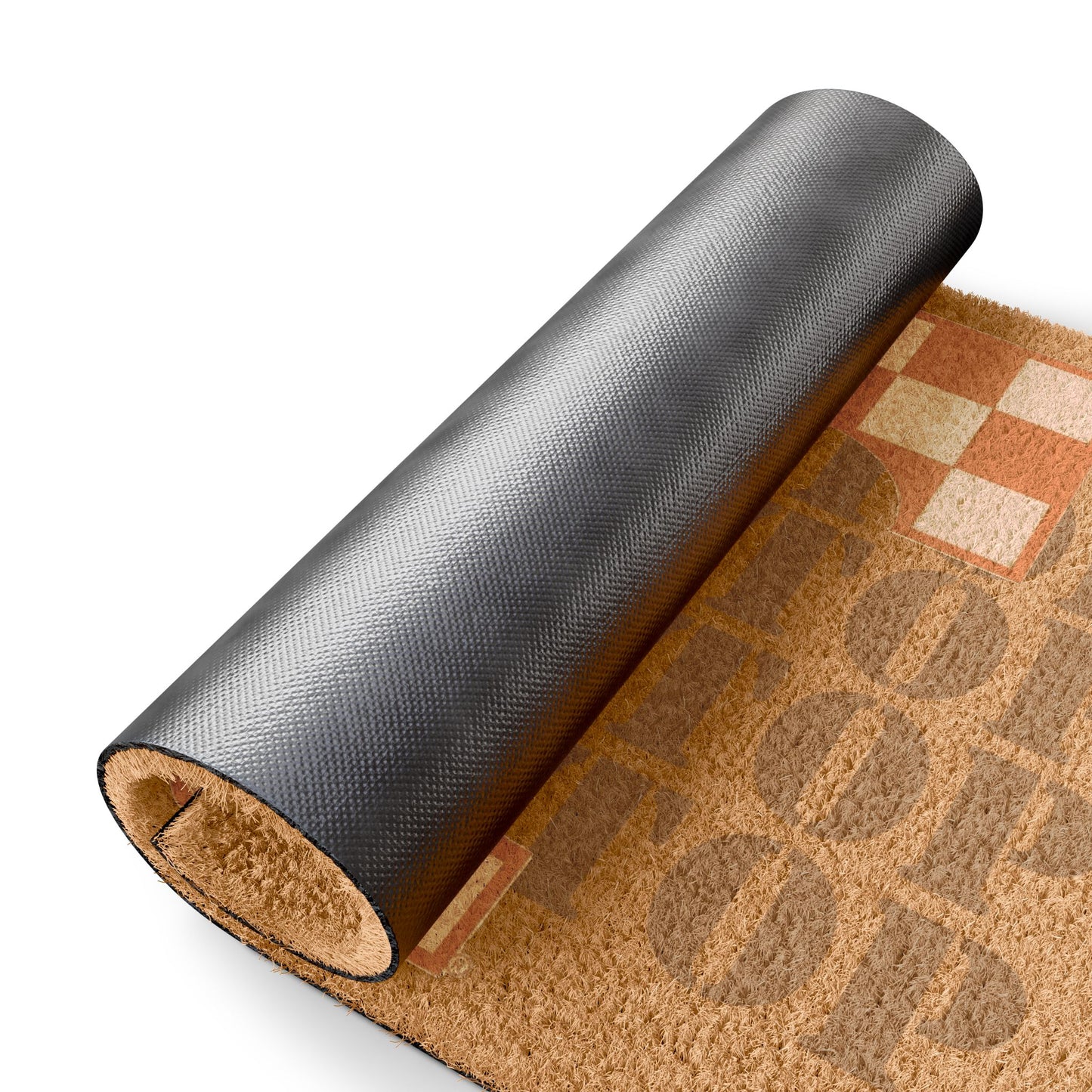 Checkered Monogram T Doormat | Coir Welcome Mat, Tennessee Inspired