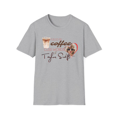 Fueled by Coffee, Cuss Words & TS Swiftie Graphic T-Shirt