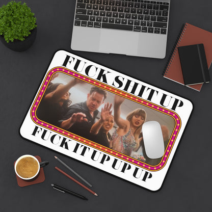 Desk Mat — Bold 'Fuck It Up' Retro Pop Culture Desk Mat (Statement Office Gamer Accessory)