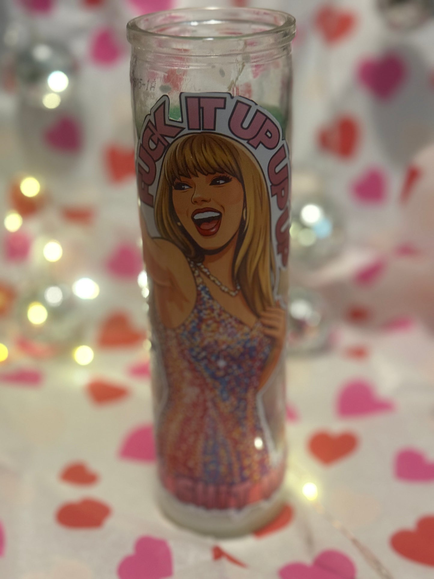 Swiftie Fuck Shit Up Chant Candle