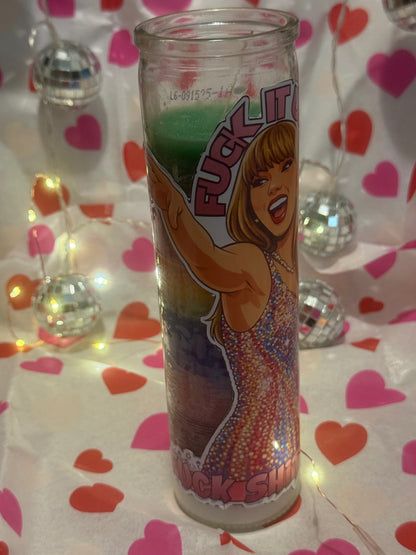 Swiftie Fuck Shit Up Chant Candle