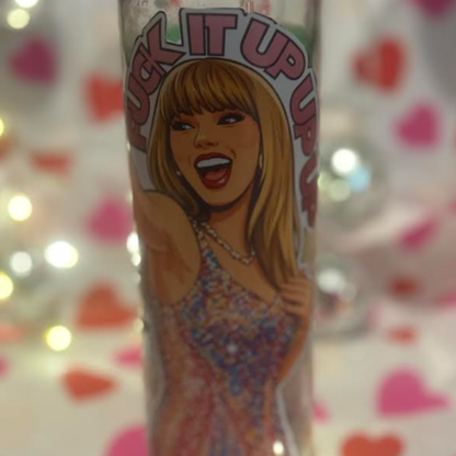 Swiftie Fuck Shit Up Chant Candle